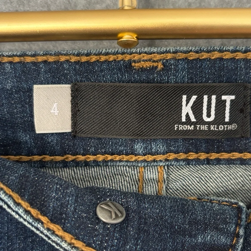 Kut from the Kloth Stella High Rise Flare Jean Pant 4 Dark Base Wash - Picture 9 of 16